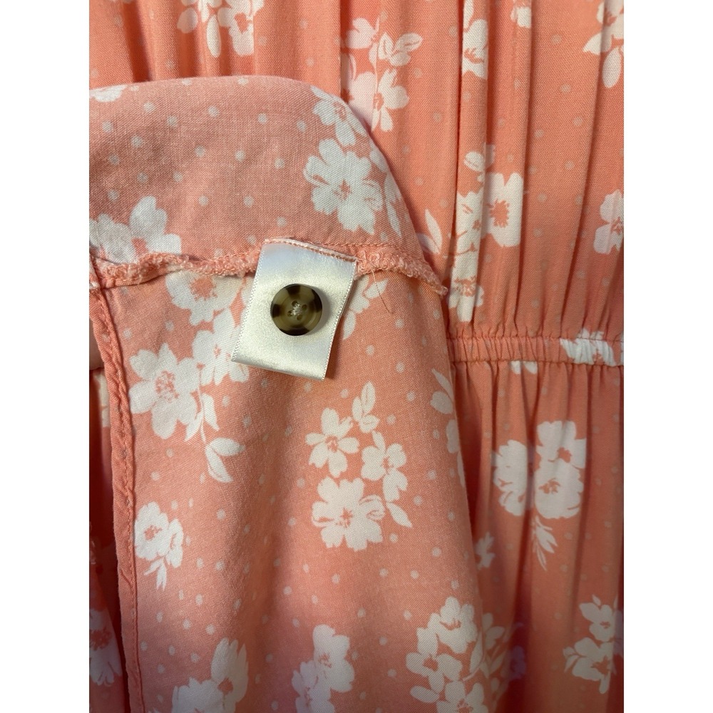 Payton & Parker Coral Floral Maxi Kentucky Derby Dress Sz M Cottagecore Romantic - Picture 11 of 14